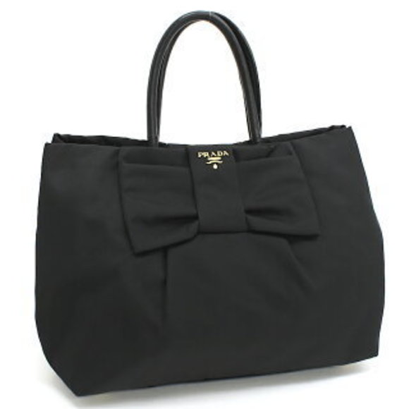 Prada Tote Bag TESSUTO FIOCCO Black Nylon - Picture 1 of 8